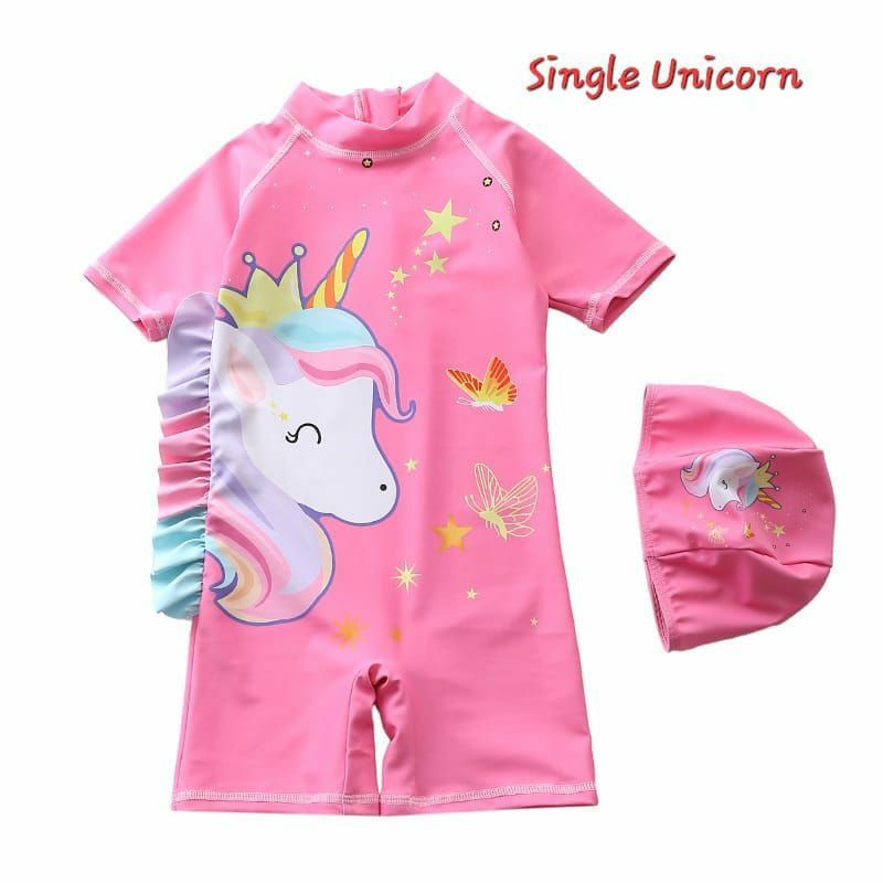 baju renang anak unicorn single/baju renang anak unicorn/baju renang anak import