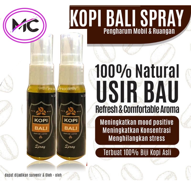 Parfum Kopi Bali Mobil Spray Pengharum Mobil Ruangan Pewangi Botol Ori 20ml Jaket Helm Kopi Aroma Kopi Relaksasi