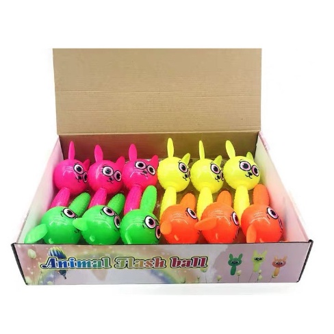 Rubber Stick Toy Mainan Bayi &amp; Anak Kelinci LED Hand Stick