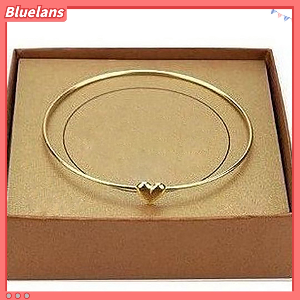 Gelang Bangle Listrik Pola Hati Lapis Alloy Tidak Pudar Untuk Wanita