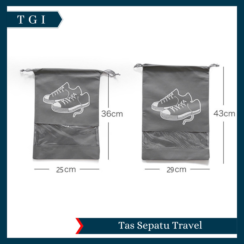 TGI - TAS SEPATU SPONBOUND SERUT KOREAN SHOE BAG TRAVEL SHOE POUCH MURAH