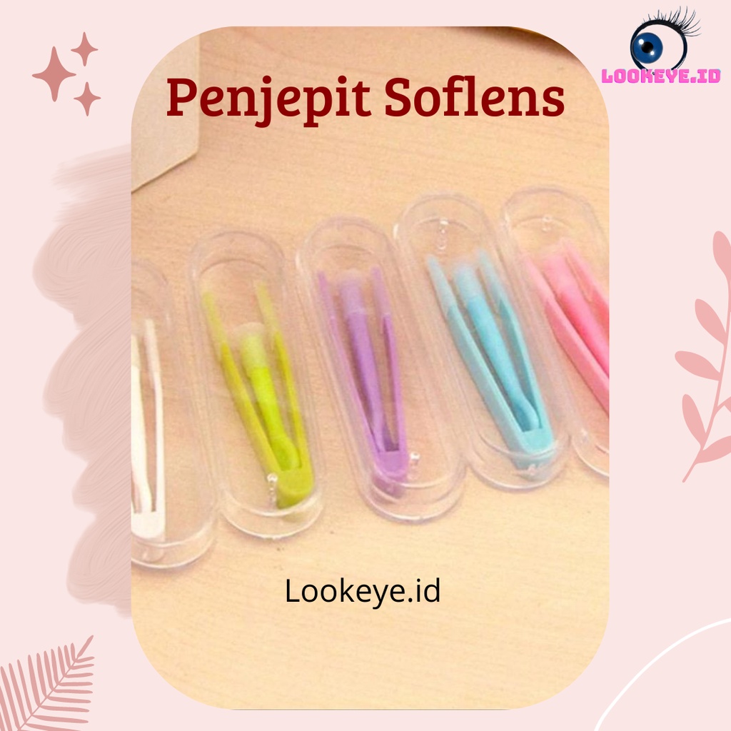 Penjepit untuk Softlens + Tongkat Stick alat bantu Pasang Soflens / Capitan Softlens / Tweezers / Twezer - lookeyeid.soflens