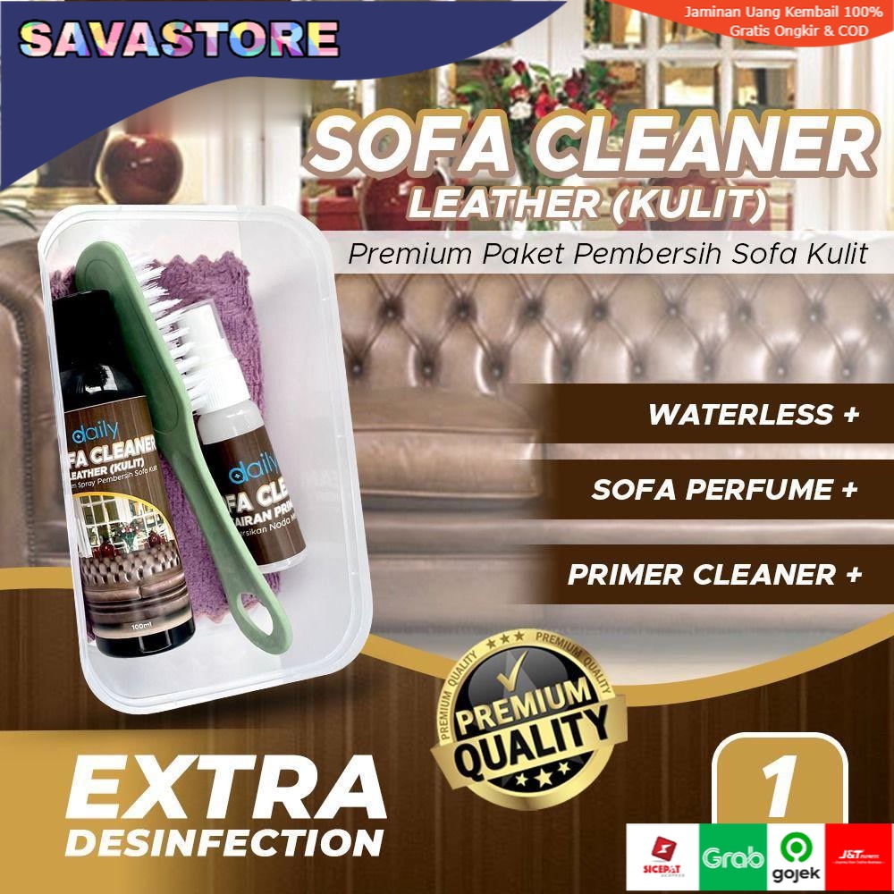 Pembersih Sofa Kulit Daily Sofa Cleaner Leather - SPRAY PEMBERSIH AMPUH SOFA KULIT - SOFA LEATHER CLEANER PACK PREMIUM WATERLESS
