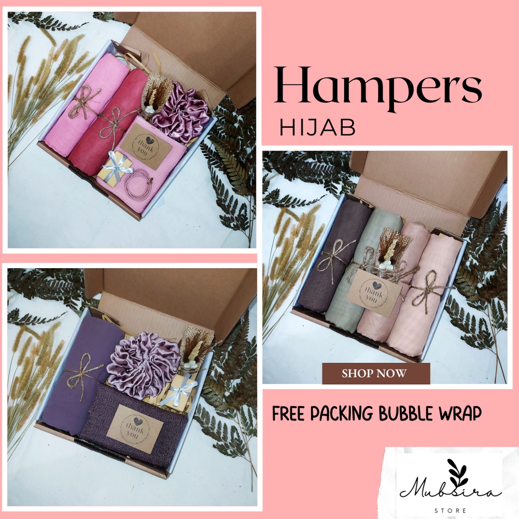 Hampers Hijab Premium paket Hampers Lebaran Gift Box Kado Ulang Tahun / Wisuda / Pernikahan / Sempro hampers bridesmaid bingkisan parsel lebaran kado wanita hampers idul adha