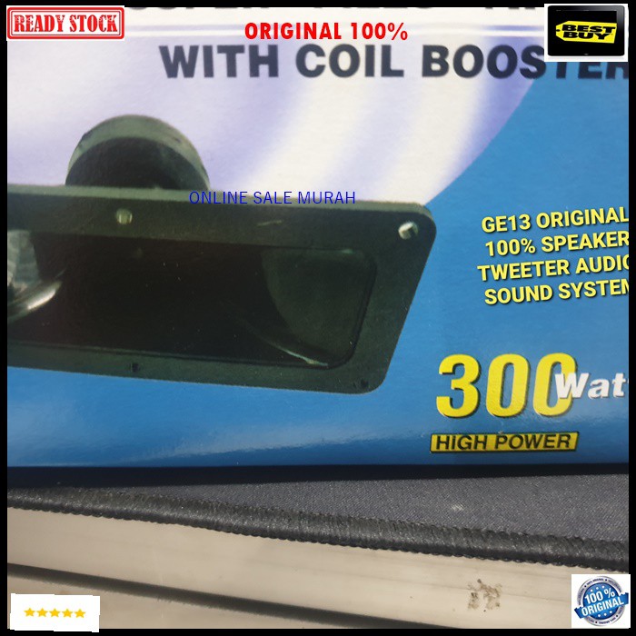 G13 Speaker COBRA PIEZO horn corong super mini pasif twiter Tweeter Mobil motor treble karaoke domeHarga adalah satuan  19cm panjang x 8cm lebar x 11cm tinggi 300WATT 100% produk ORIGINAL  TWEETER COBRA Impedance ,4 ohm ( can also be with 8 &amp; 16 ohm syste