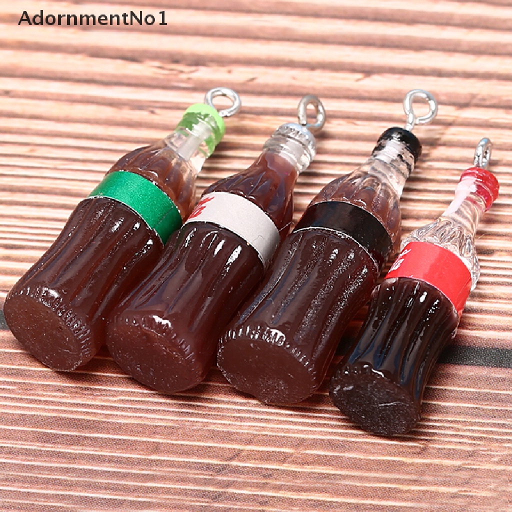 (AdornmentNo1) 10pcs / Set Gantungan Kunci Bentuk Botol Bahan Resin Untuk Dekorasi DIY