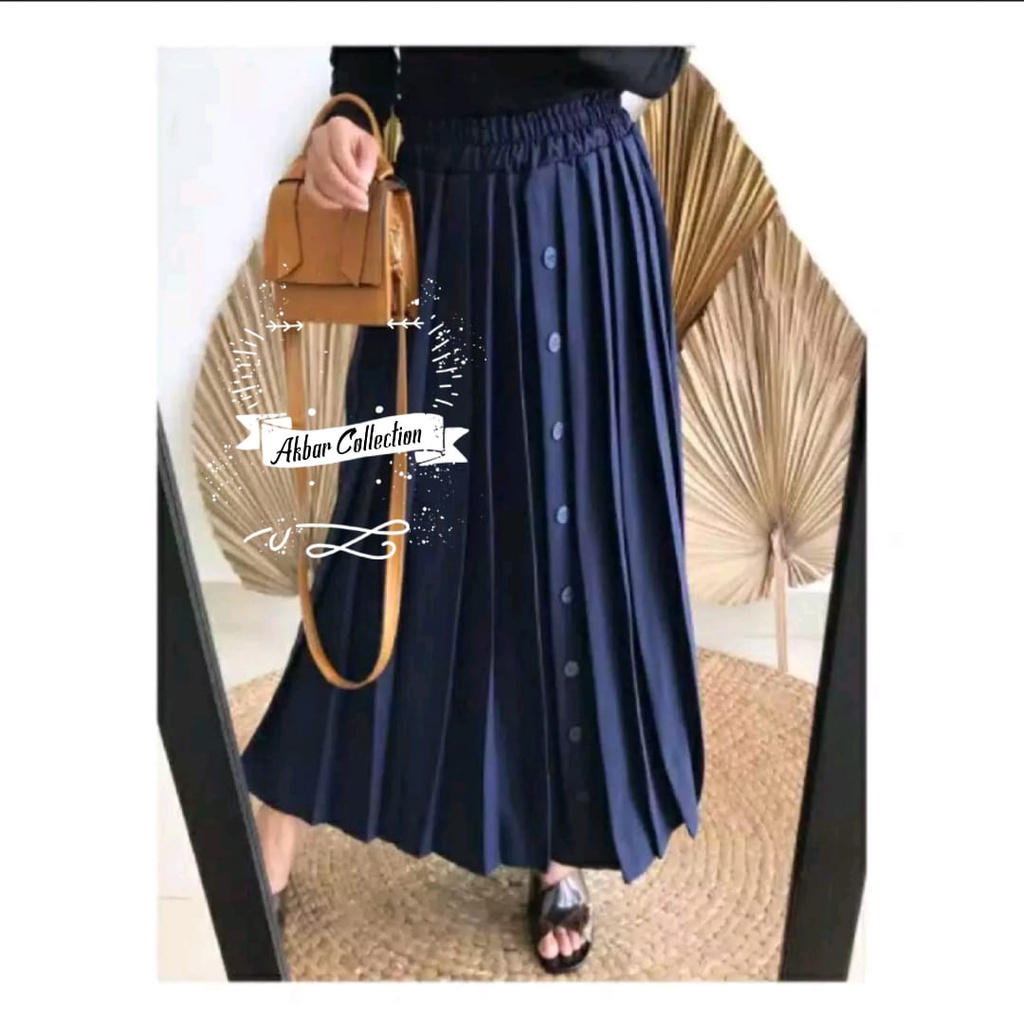 ROK / ROK EXTRA PANJANG / ROK WANITA TINGGI / ROK MURAH / COD-Navy