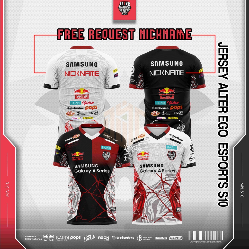 JERSEY ALTER EGO ESPORTS TERBARU 2022 MPL SEASON 10 (Free Nickname)