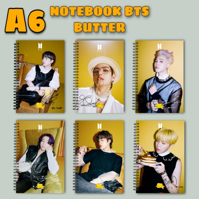 

[COD] NOTEBOOK A6 BTS BUTTER Taehyung Jungkook Jimin Jin Buku Murah