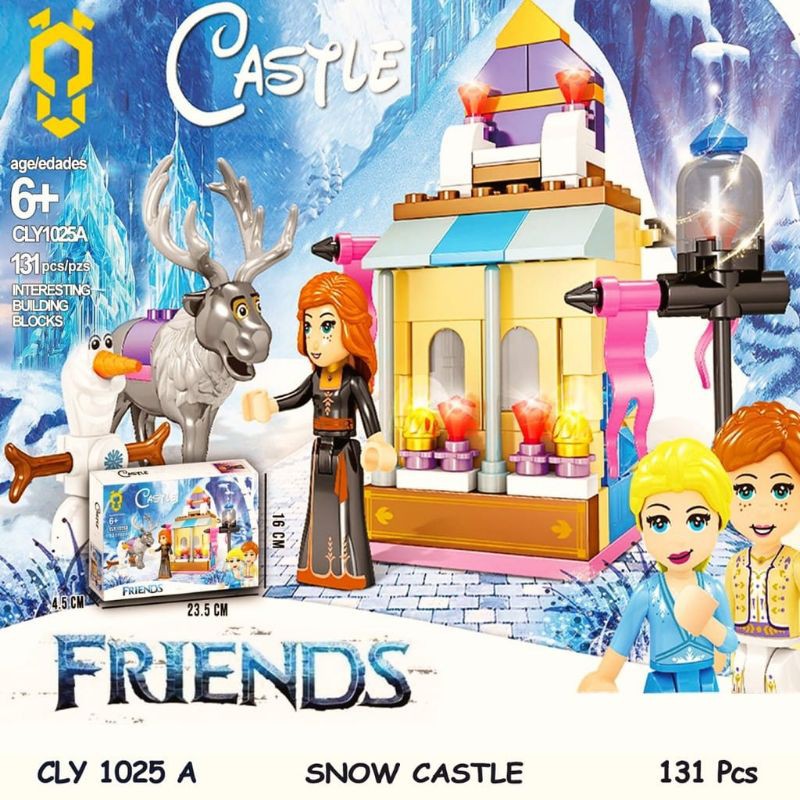 Mainan Blok Block Balok Susun Anak Perempuan Snow Castle CLY 1025