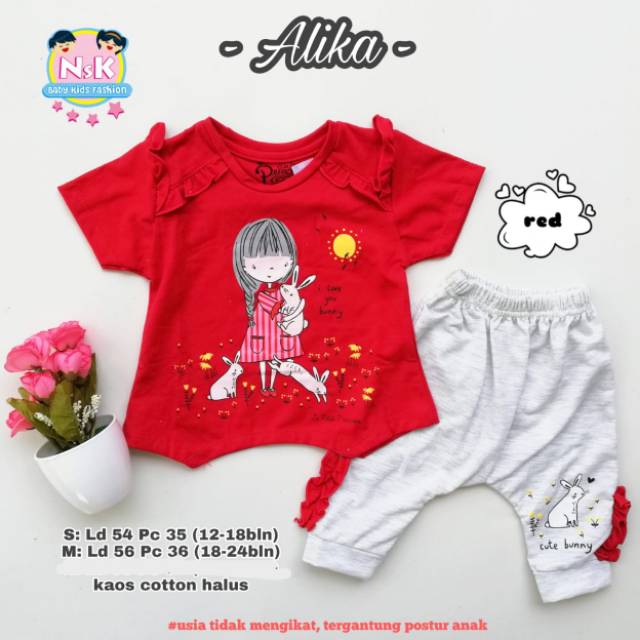 COD - ALIKA/SETELAN ANAK PEREMPUAN/SET KIDS/SETELAN ANAK