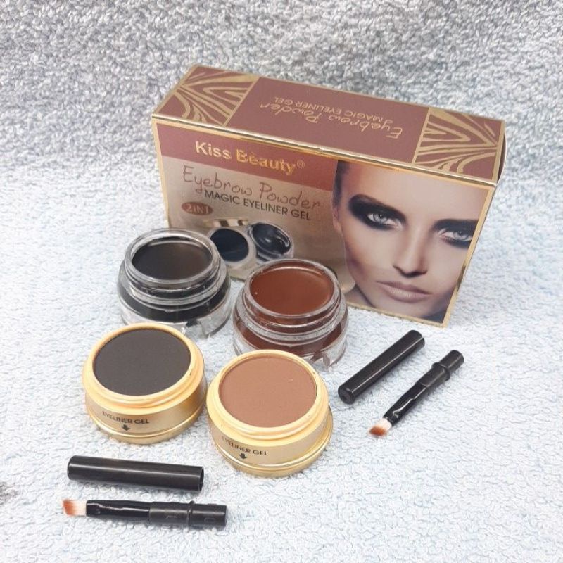 EYEBROW &amp; EYELINER GEL KISS BEAUTY 9954 PEACH/MATA SATU WATERPROOF