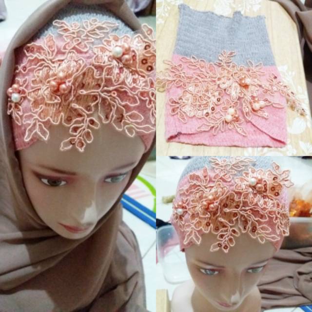 Ciput brokat rajut murah / grosir ciput brokat