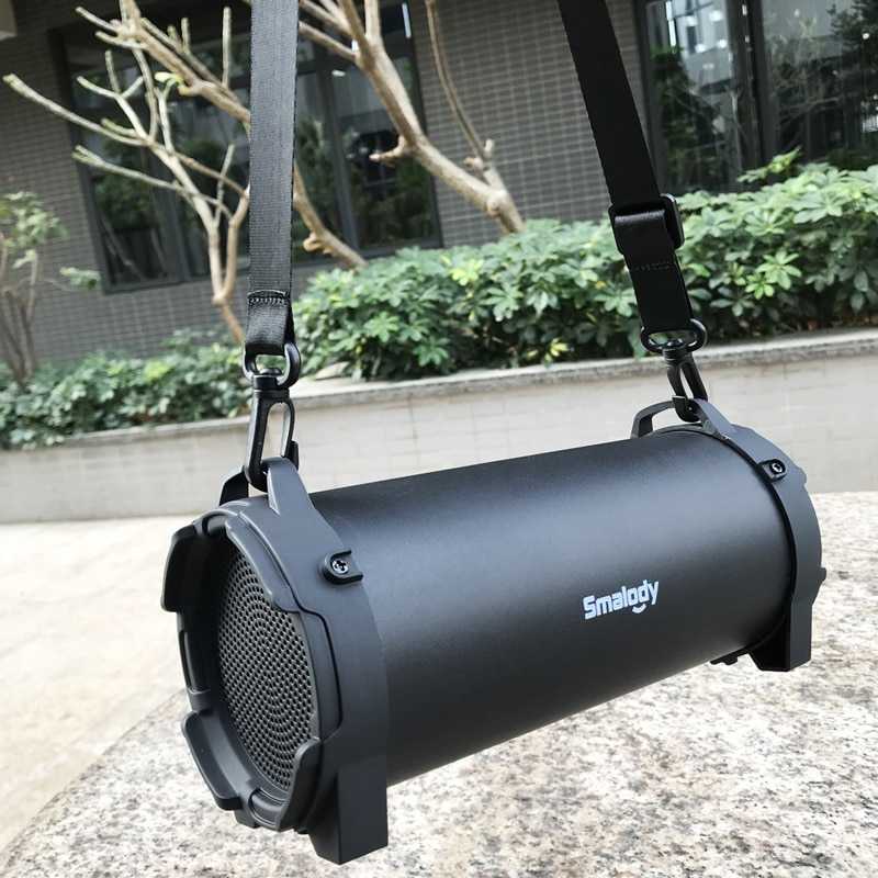 Smalody Speaker Outdoor Portable Bluetooth Boombox with Strap - SL-10