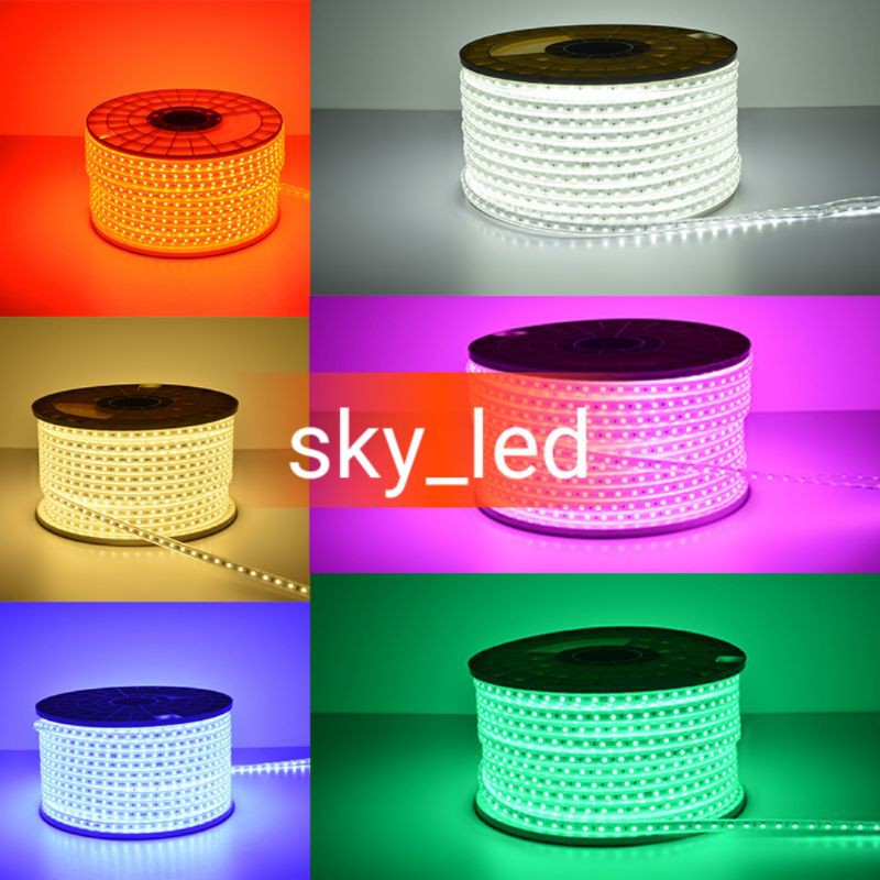 LAMPU LED STRIP SELANG 5050 SMD AC 220V METERAN (1M-100M) OUTDOOR AND INDOOR (LAMPU TIK TOK)