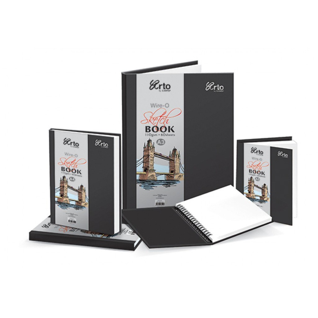 Arto Wire-o Hard Cover Sketch Book A3