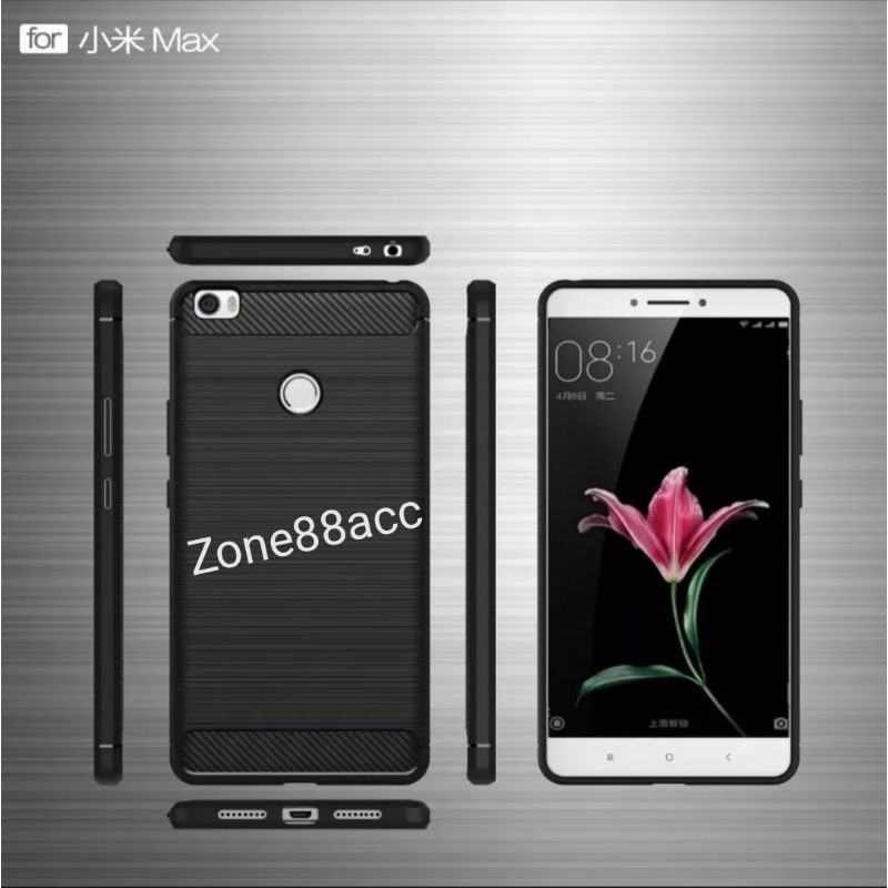 Xiaomi Max 1 Softcase iPAKY Silicon Case Carbon Casing Cover TPU