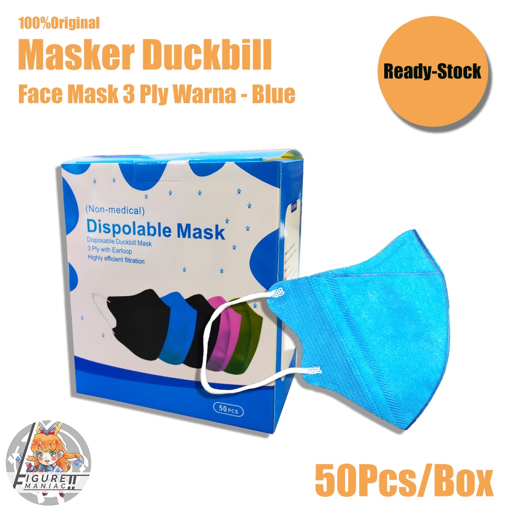 Masker Duckbill Warna isi 50 Pcs per Box Face Mask