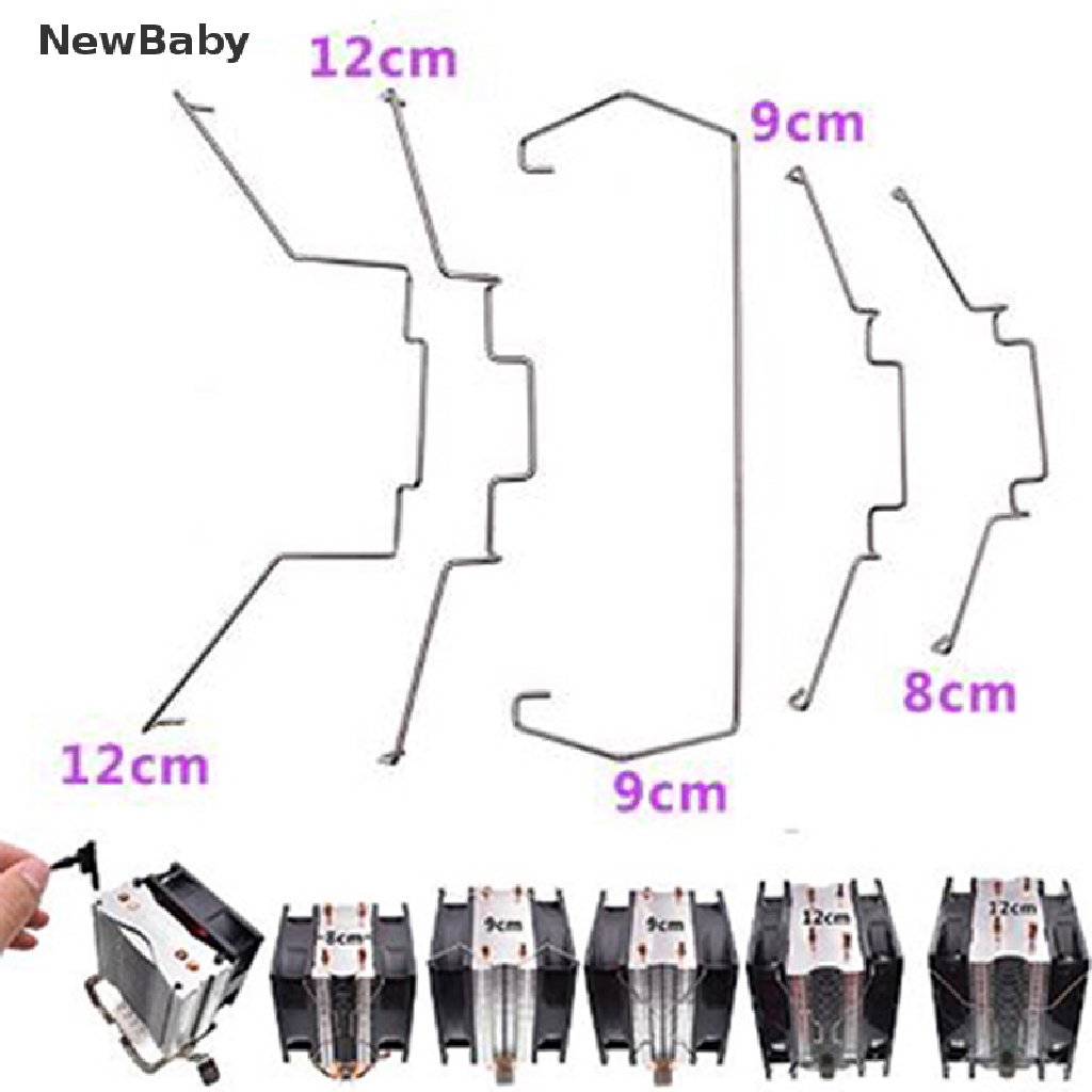 1 Pasang Bracket Kipas Pendingin CPU Bahan Baja Elastis