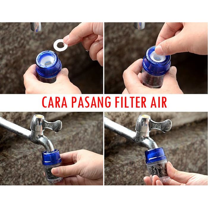 Filter keran Air, Saringan filter Batu kerikil Keran air /Saringan  Kamar Mandi Wastafel Aquarium Bak Penyaring Batu Kerikil Bersih Jernih