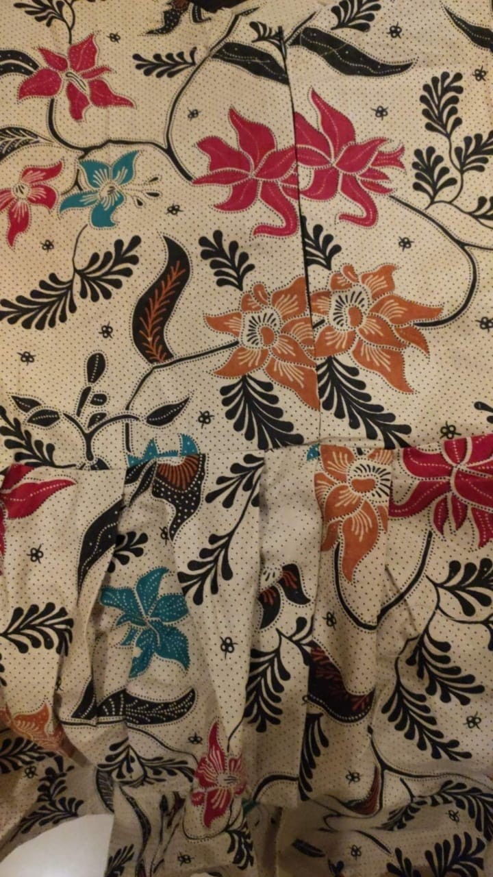 Tey-17 Batik Wanita Asj Sa Hrb026 Kenongo Kemeja Tosca Pendek