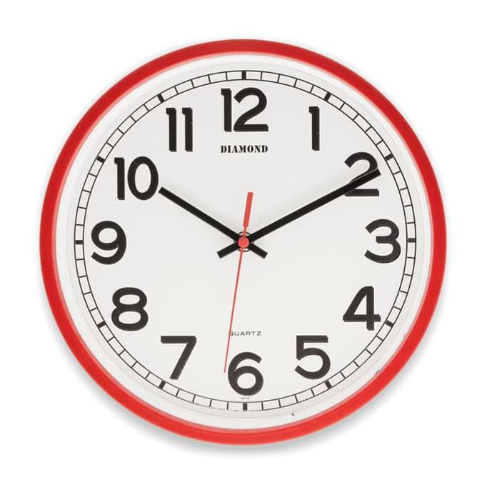 [[BISA COD]] Jam Dinding Diamond 2712-18 - Merah PRODUK TERBATAS Kode 875