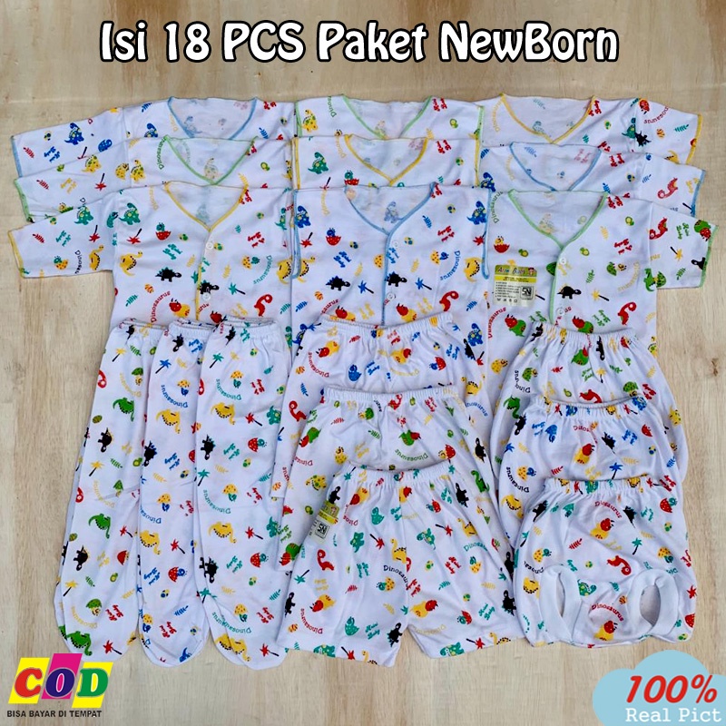 Kwalitas Premium 18 PCS Paket Lahiran Perlengkapan Lahiran Celana Bayi Baju Bayi Baru Lahir Almeera