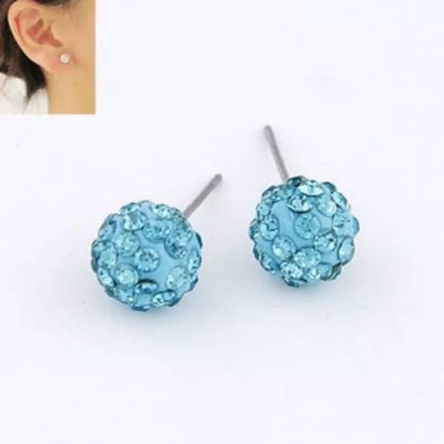 Anting swaroski biru