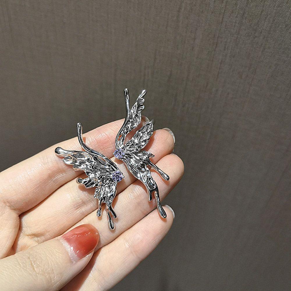 Preva Liquid Butterfly Earring Fashion Anting Logam Baru Perhiasan