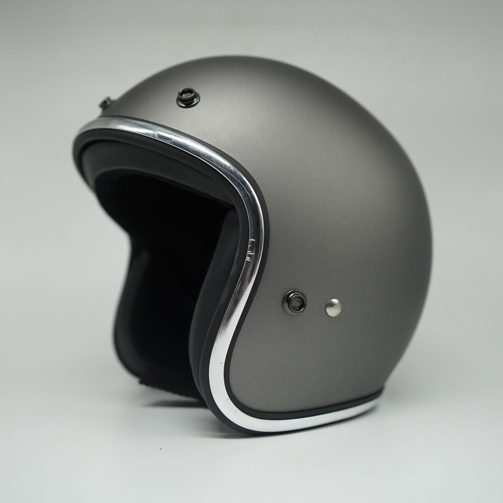 Helm Retro SADA Jitsu Grey Dof  ( Helm Classic / Helm Klasik / Helm Vespa / Helm Bogo )