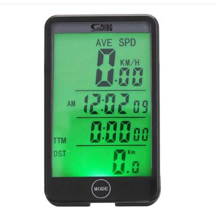 [Toserba_Emak] - SUNDING Odometer Speedometer Monitor Sepeda - SD-576C - Black