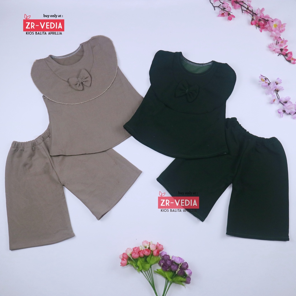 (POLOS) Setelan Intana Anak uk 1-4 Tahun / Set Bawahan Kulot Perempuan Baju Model Dress Atasan Cewek Import