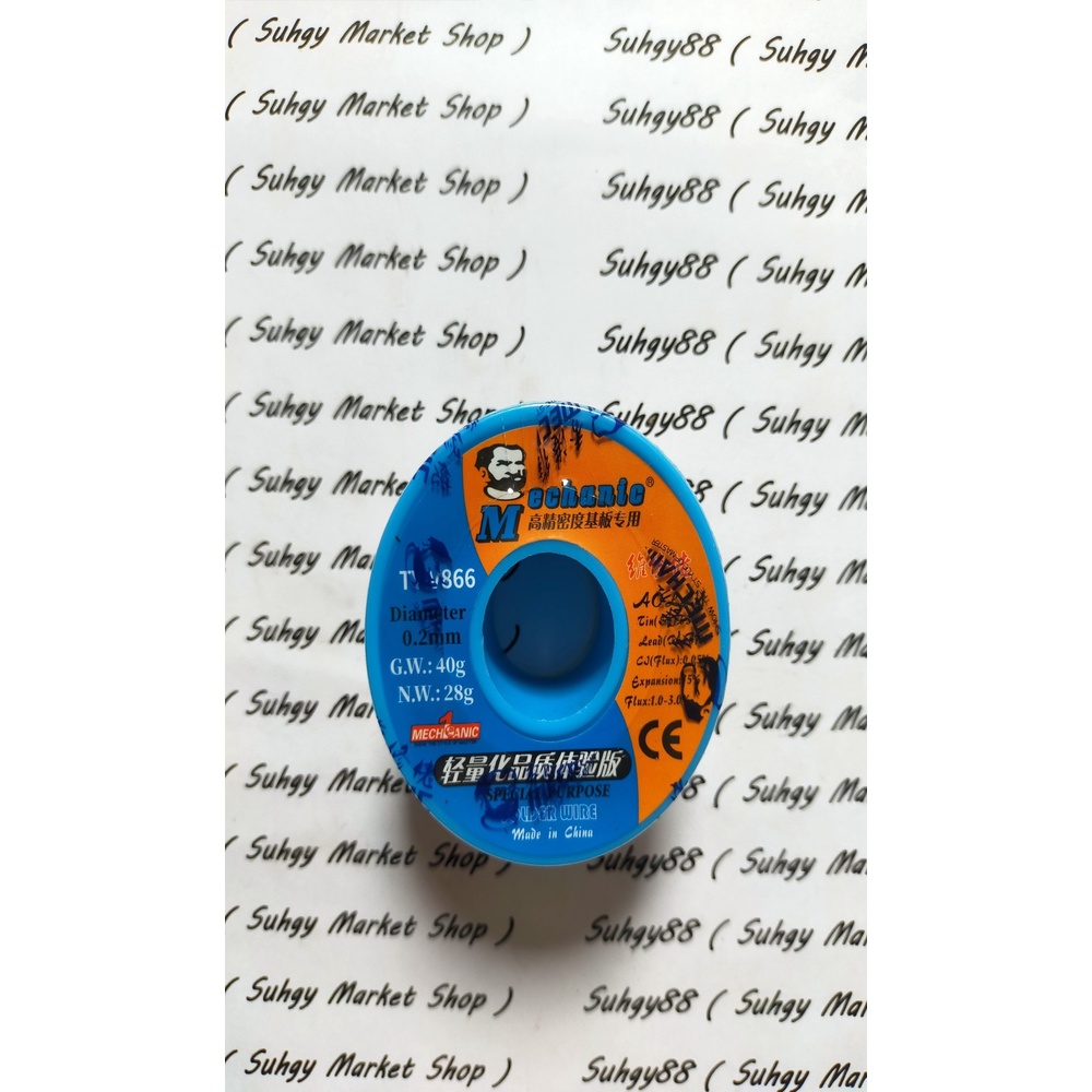 Timah Solder Mechanic ORIGINAL 0.2mm timah bening dan bagus cepat mencair