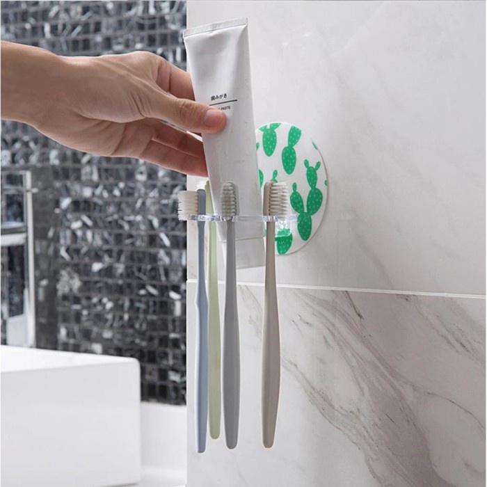 Strong Suction Sticker Toothbrush Toothpaste Shaver Storage Rack Bathroom Organizer Shelf