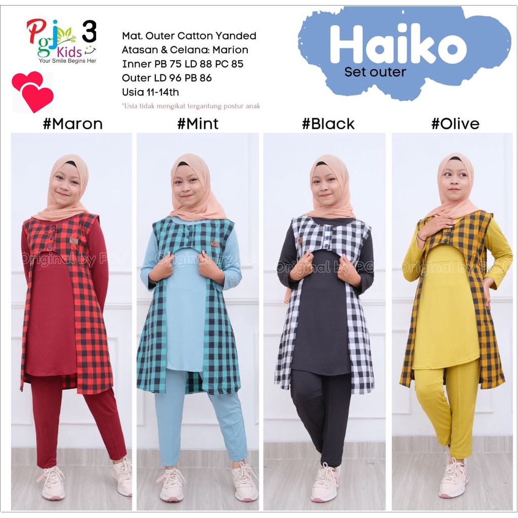 Setelan Tunik Anak Setelan Tunik Remaja Tanggung Perempuan Cantik Set Anak Muslimah Model Terbaru