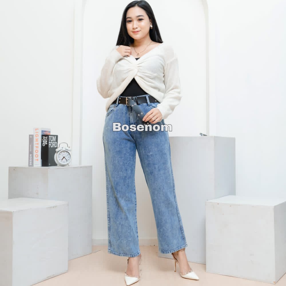 HIGHWAIST KULOT JEANS WANITA KULOT SNOW