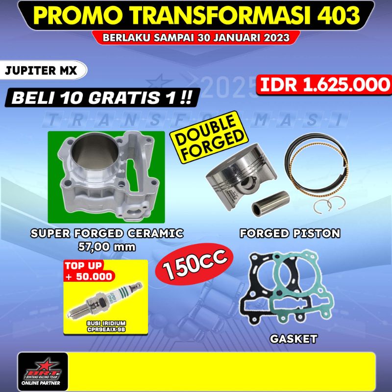 Paket Blok Ceramic Jupiter MX + Forging Piston BRT 62 mm / 57mm