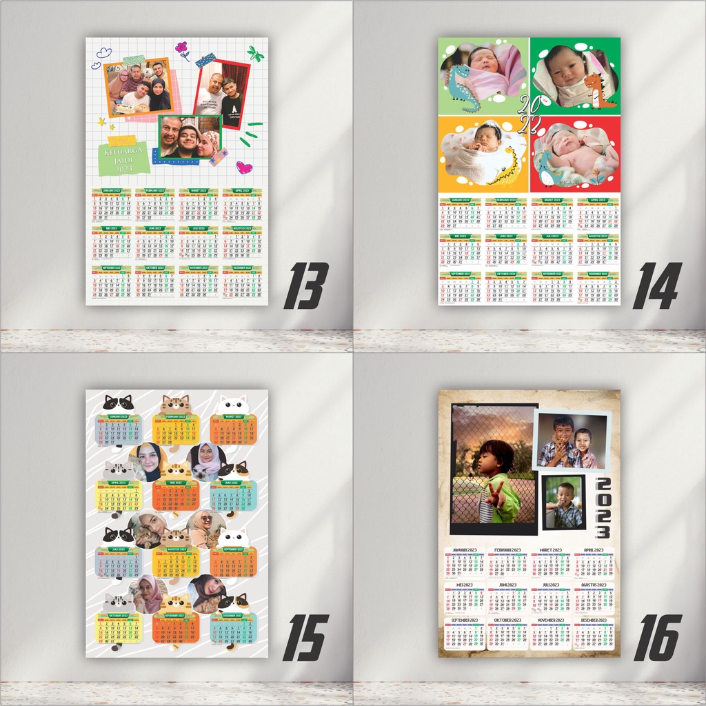 KALENDER 2023 CUSTOM FOTO,TANPA PO BISA COD/BAYAR DITEMPAT