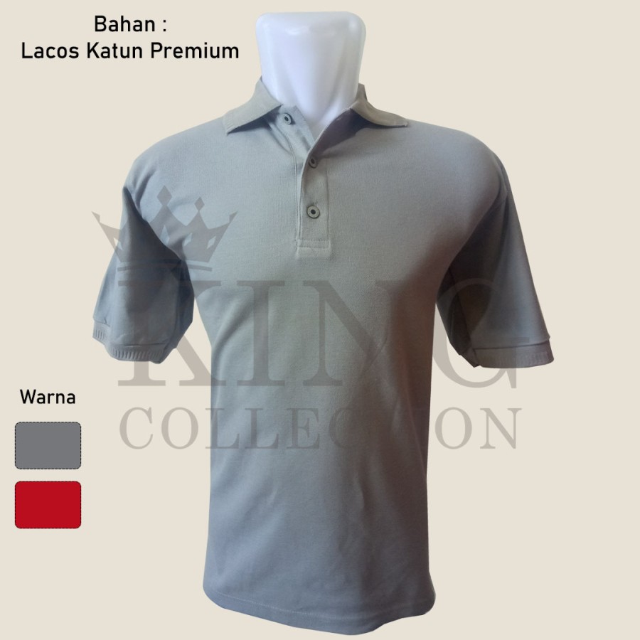 (Terbaru) Kaos Wangki Polo Katun (Lengan Pendek) ABU ABU / KAOS POLO PRIA