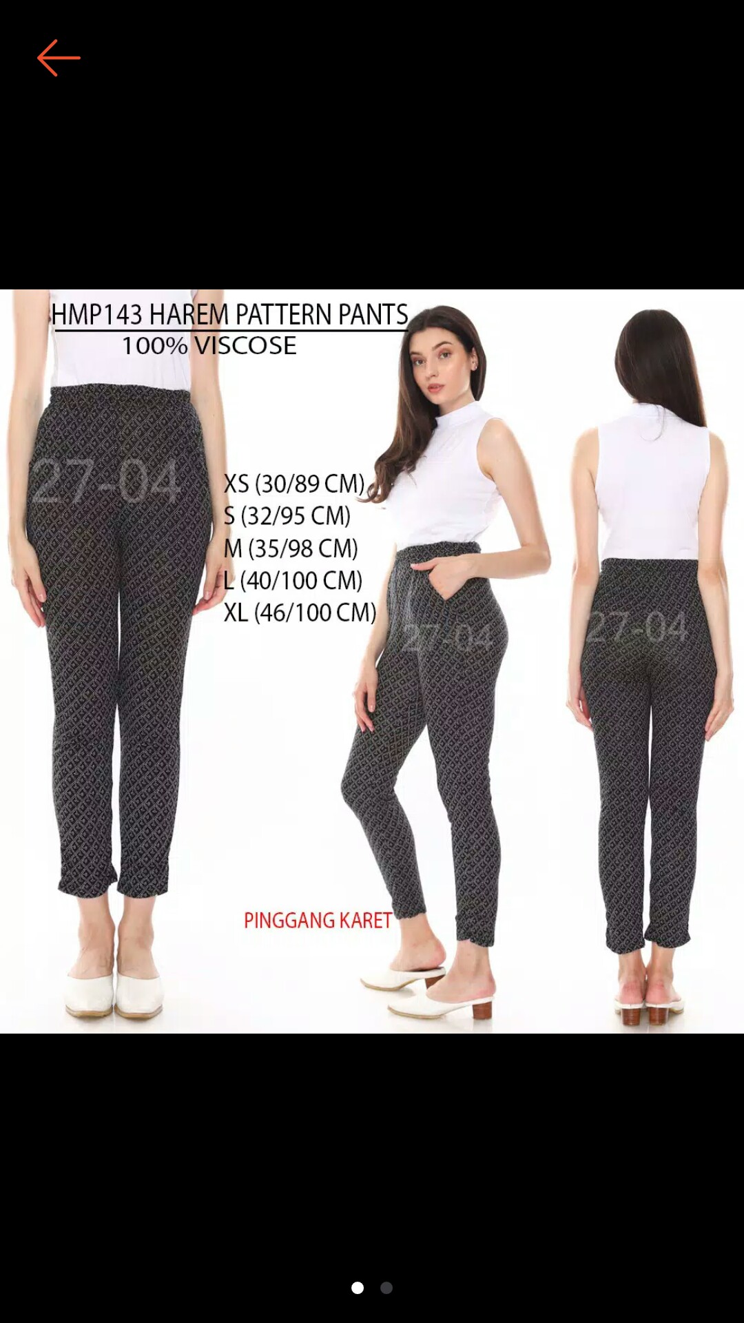 Celana Wanita Panjang Kulot Katun Motif Batik (hmp143)