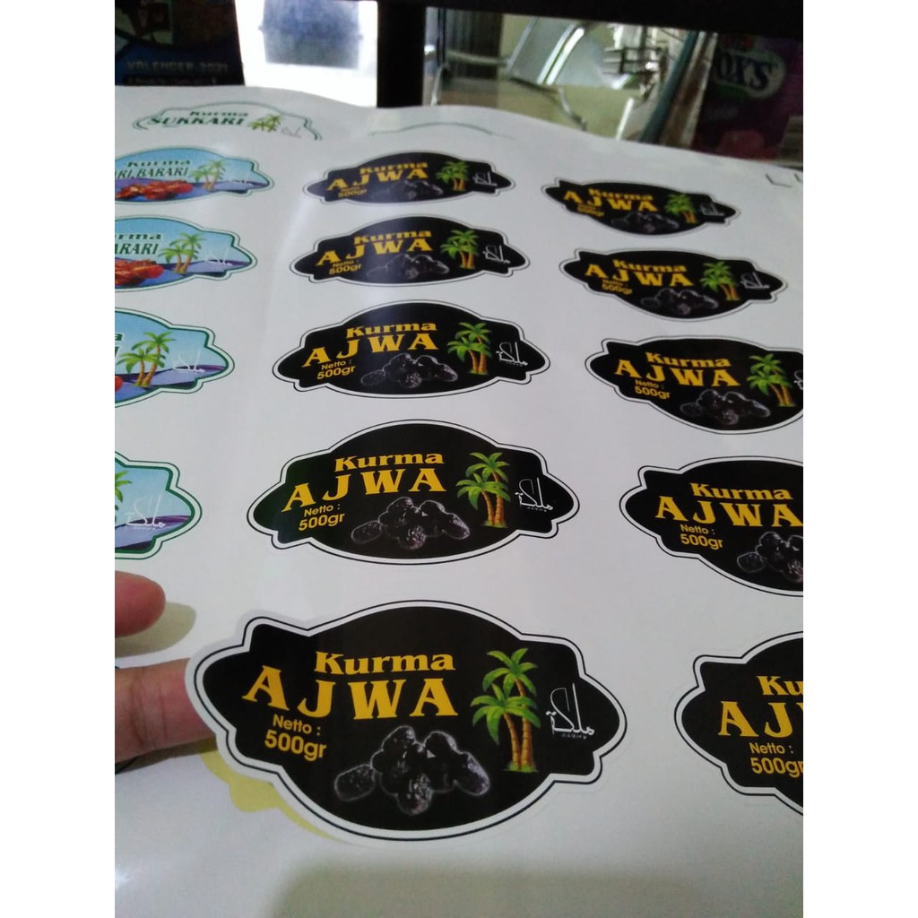 Cetak Stiker Vinyl / Cetak Stiker Label Kemasan / Label Usaha Makanan / Cetak Label Minuman