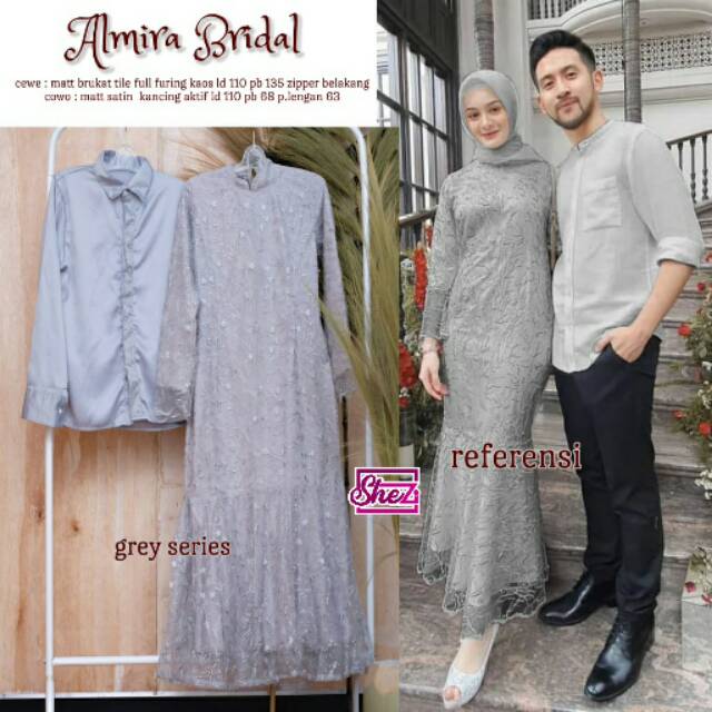 Almira bridal (READY STOK) dress couple kemaja cowok ootd kondangan ootd lebaran gamis kemaja murah