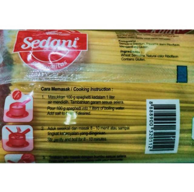 Spaghetti Sedani Bogasari