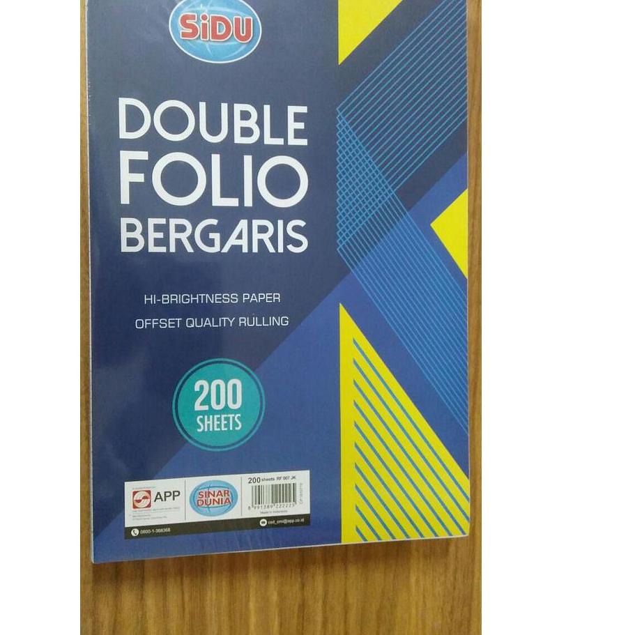

*Promo* Sinar Dunia Kertas Double Folio Bergaris 200 Lbr SiDu (32 x 42 cm) 100% Awet !!