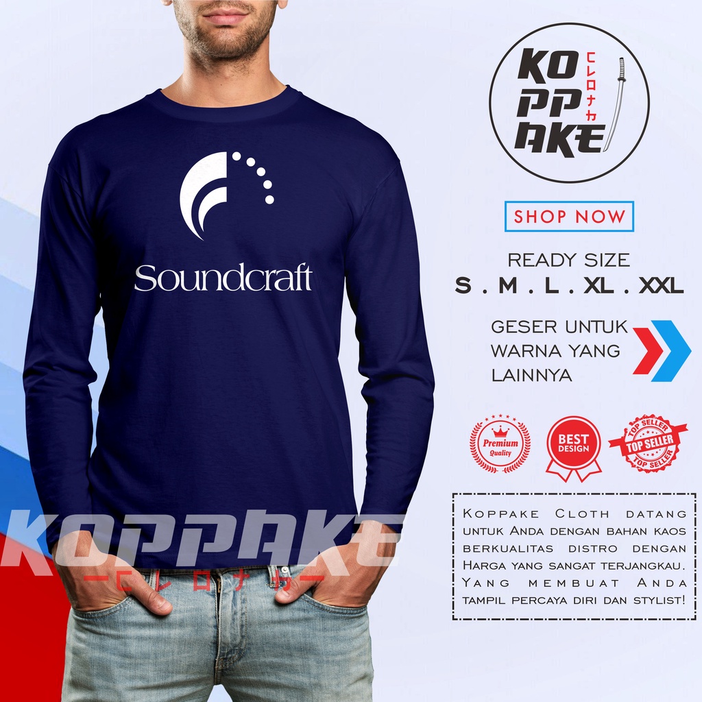 Kaos Audio Soundcraft Logo Operator Sound System Lengan Panjang Baju Musik