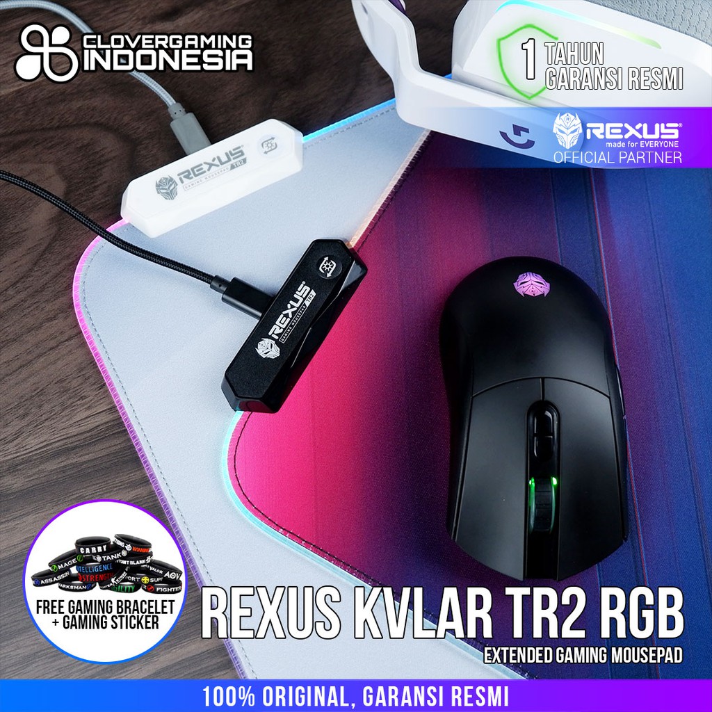 Rexus KVLAR TR2 RGB Gaming Mousepad TR-2 TR 2