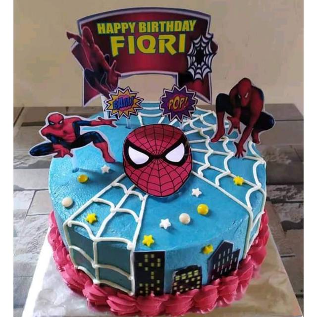 Contoh Gambar Kue Ulang Tahun Spiderman