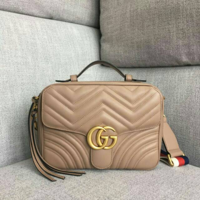 Ori leather Gucci Boston bags high quality