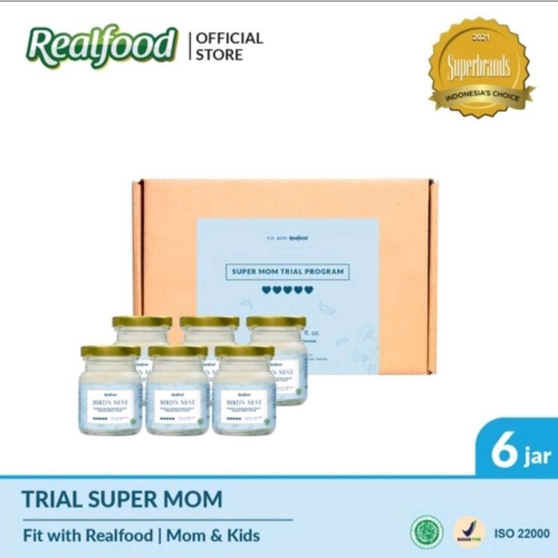 

Realfood Trial Supermom Minuman Sarang Burung Walet + Asam Folat 6jar