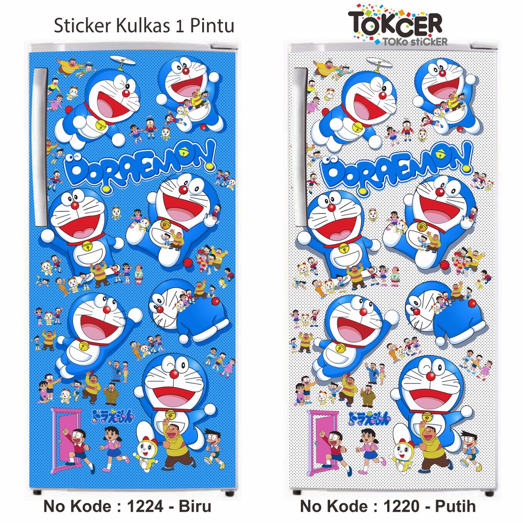 Variasi Stiker Kulkas 1 dan 2 Pintu DORAEMON